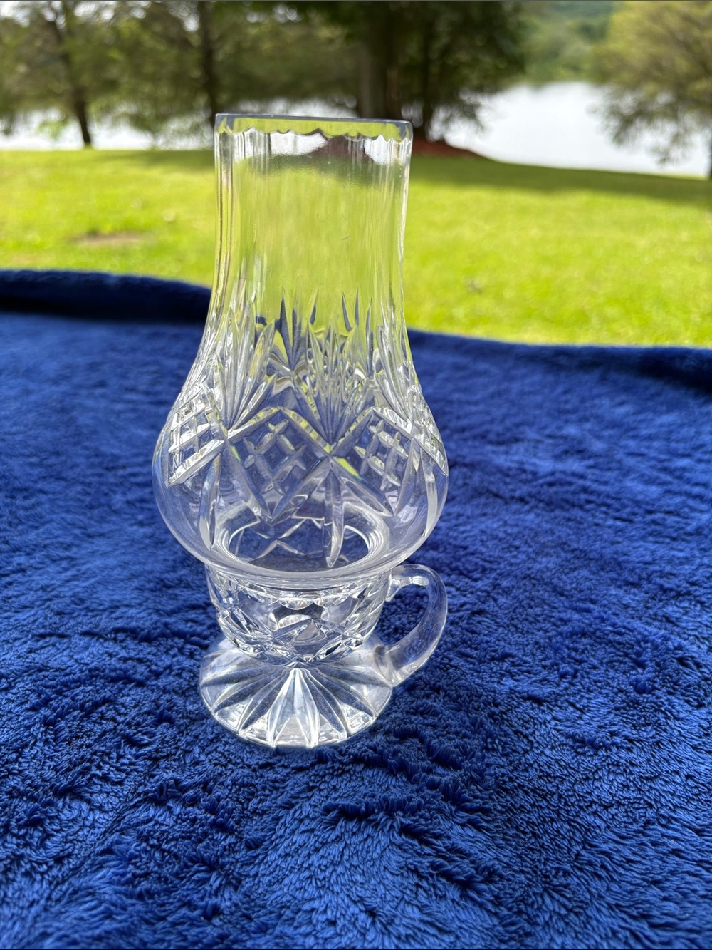 Edinburgh Crystal Hurricane Candle Lamp   Fairy Lamp